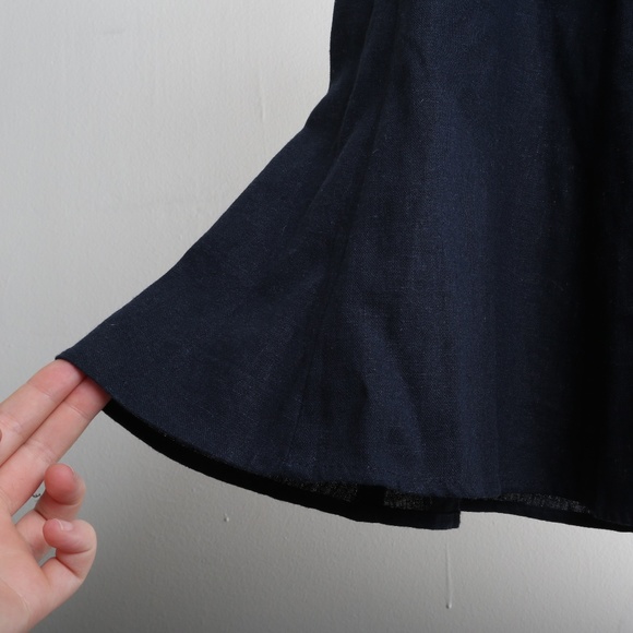 Modcloth Linen Navy A-Line Skirt - Petalo - Picture 10 of 13